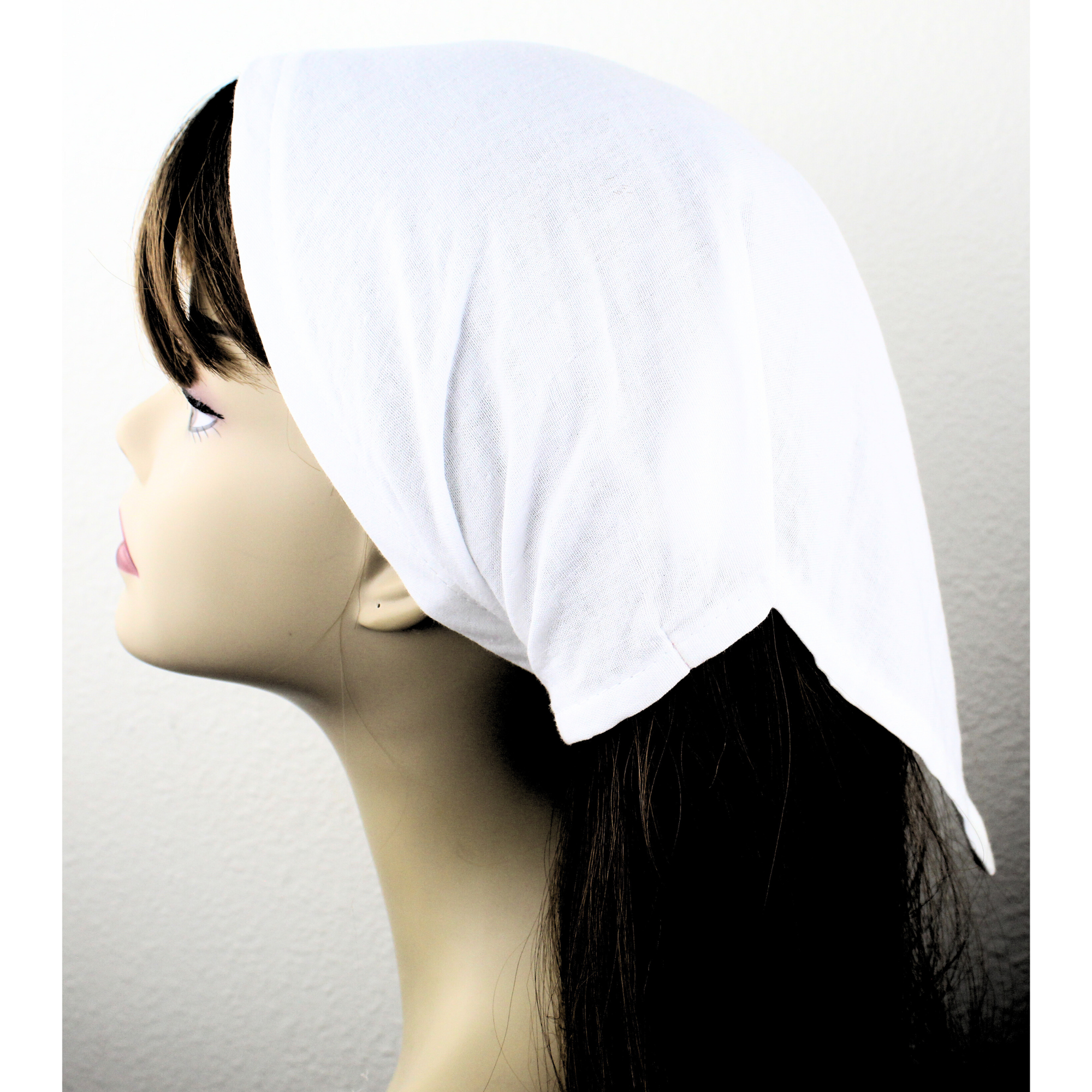 White Shabbat Head Covering Kerchief