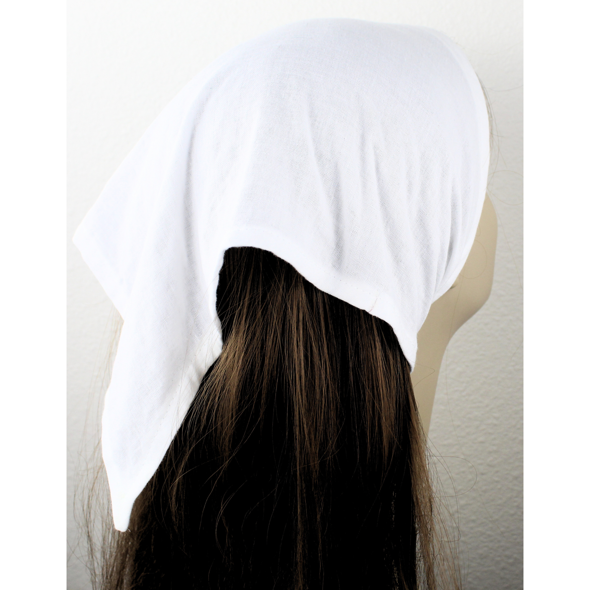 White Shabbat Head Covering Kerchief