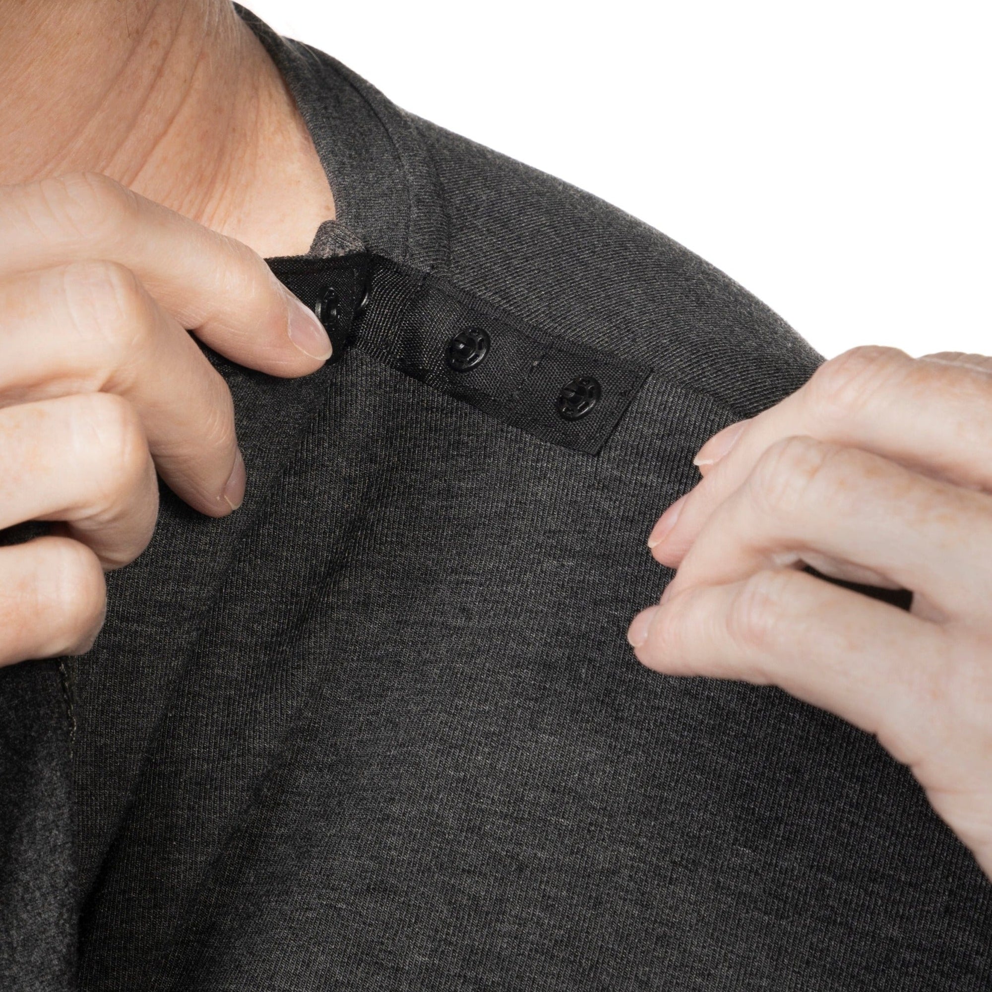 Colorblock Wrap Shirt with Drain Pockets