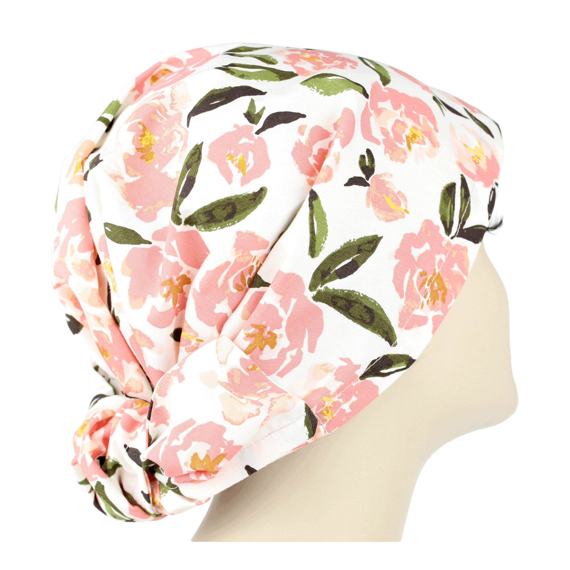 Pink Rose Abstraction Floral Hair Wrap