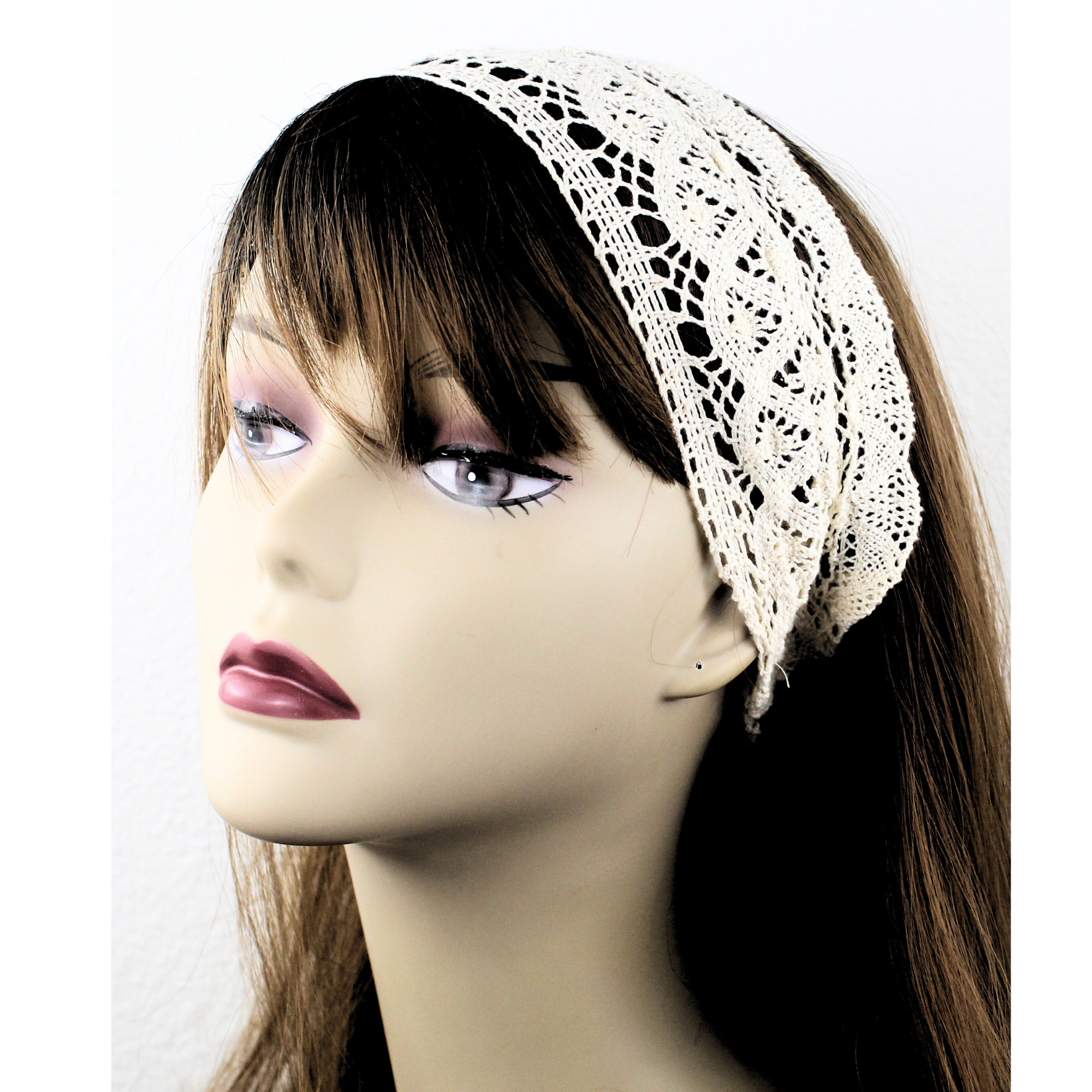 Ivory Crocheted Lace Headband