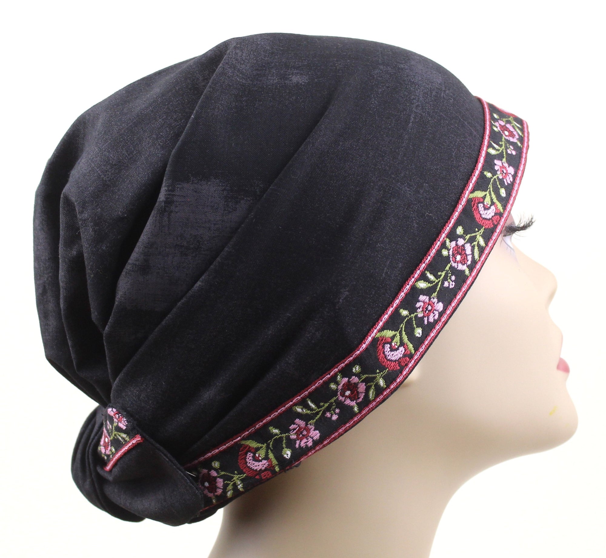 Last One Available ~ Rosebud Floral Brim Bohemian Hair Wrap