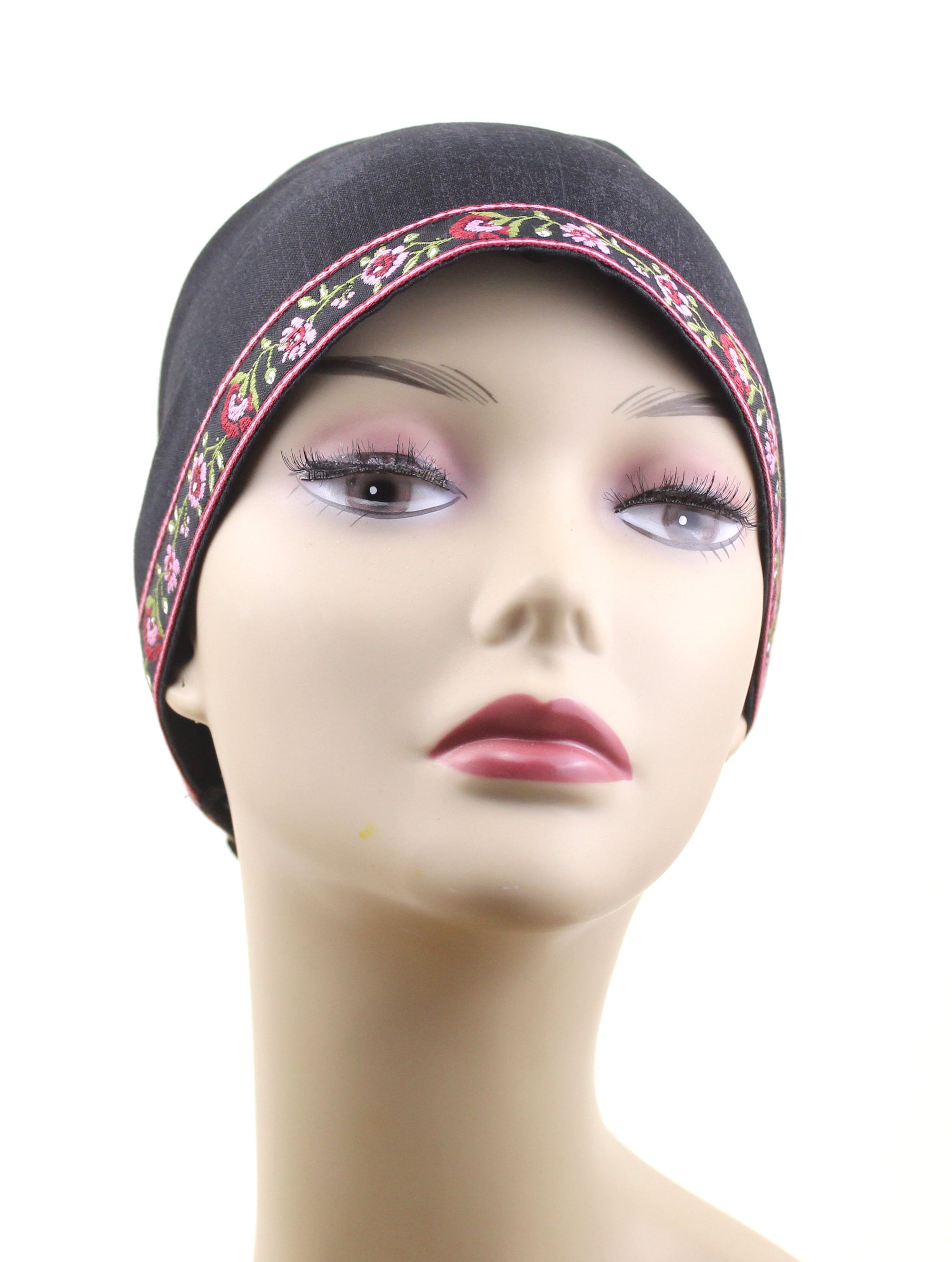 Last One Available ~ Rosebud Floral Brim Bohemian Hair Wrap