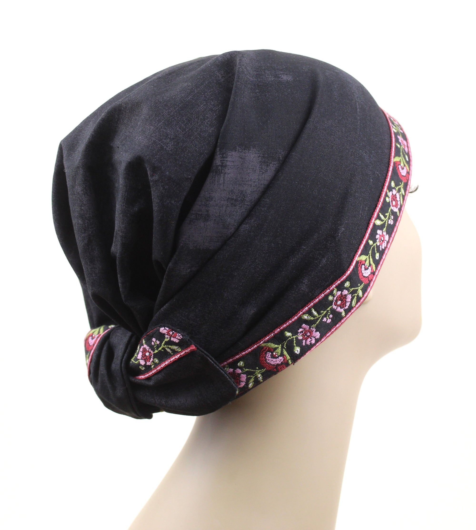 Last One Available ~ Rosebud Floral Brim Bohemian Hair Wrap