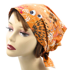 Pumpkin Spice Floral Hair Wrap
