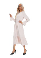 Charming Blush Elastic Waist Midi Dress