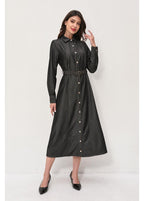 Midnight Denim Midi Dress