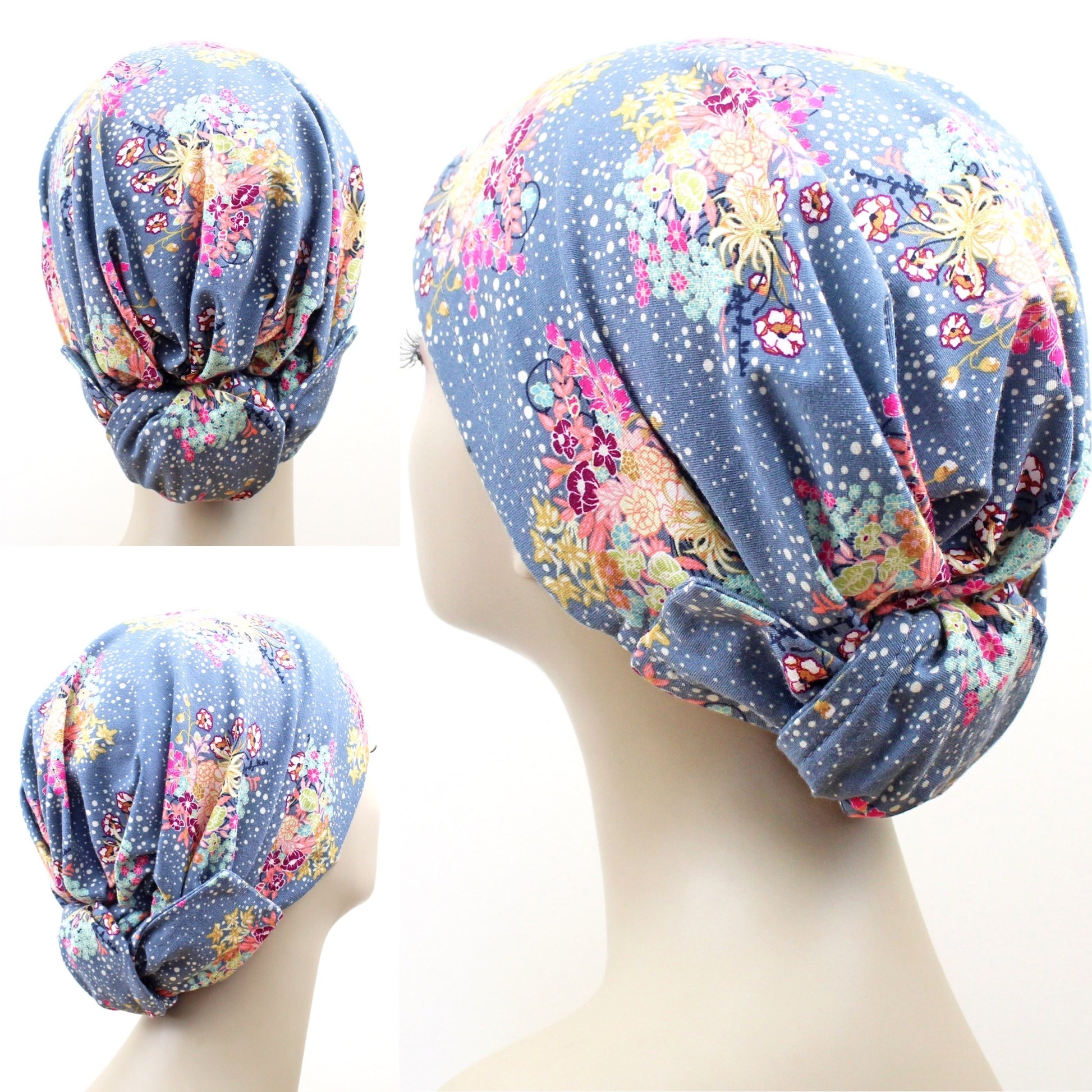Knit Floral Head Covering