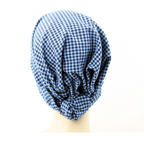 Blue and Black Gingham Hair Wrap