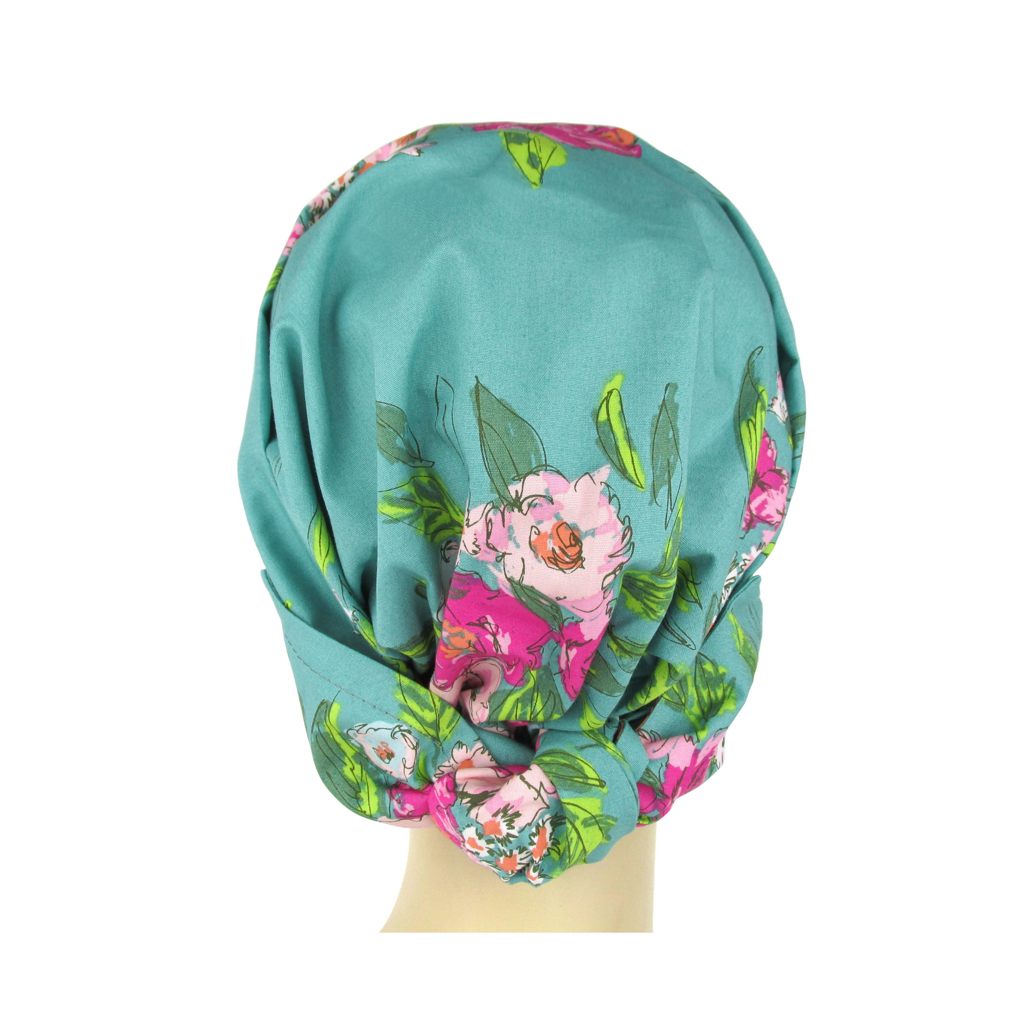 Teal Flora Headscarf