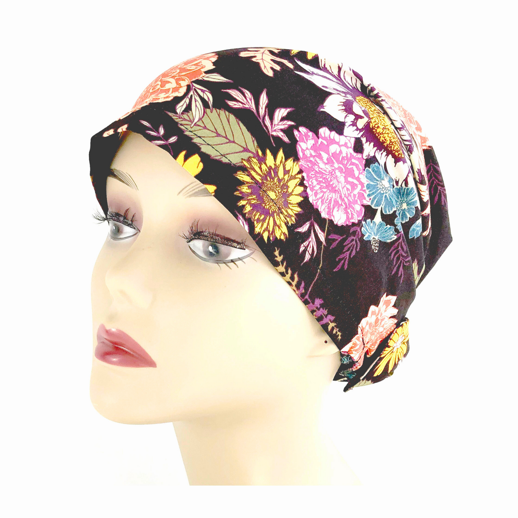 Cocoa Floral Headscarf