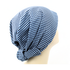 Blue and Black Gingham Hair Wrap