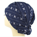 Crosshatch Indigo Japanese Head Wrap