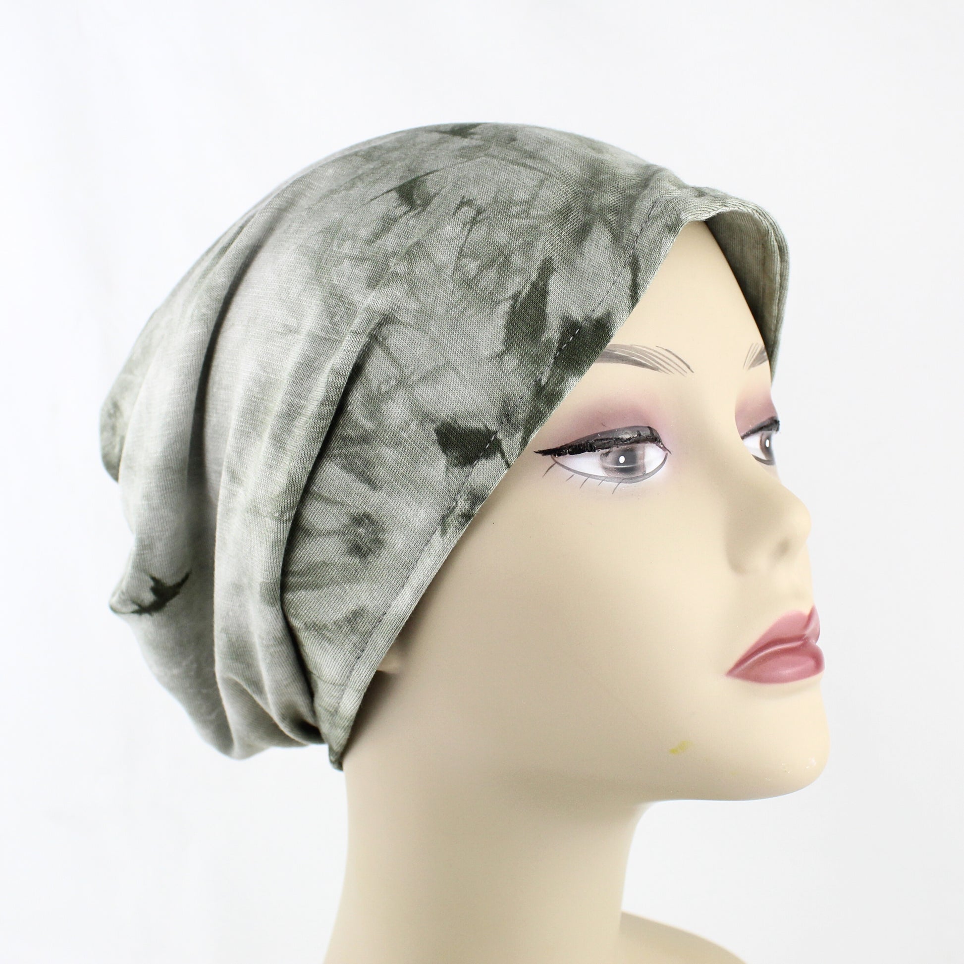 Gray tie-dye headscarf 
