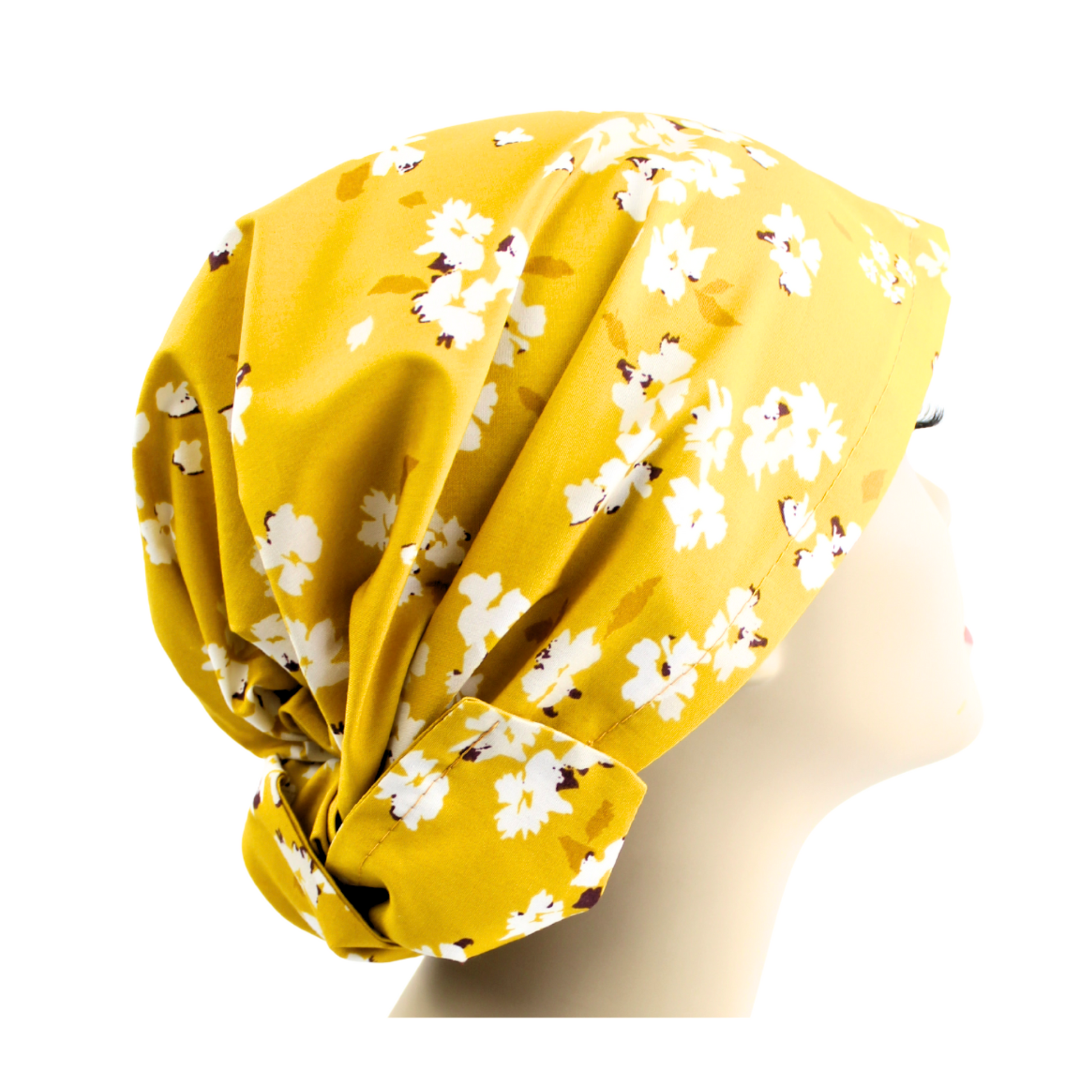 Honey Golden Floral Hair Wrap