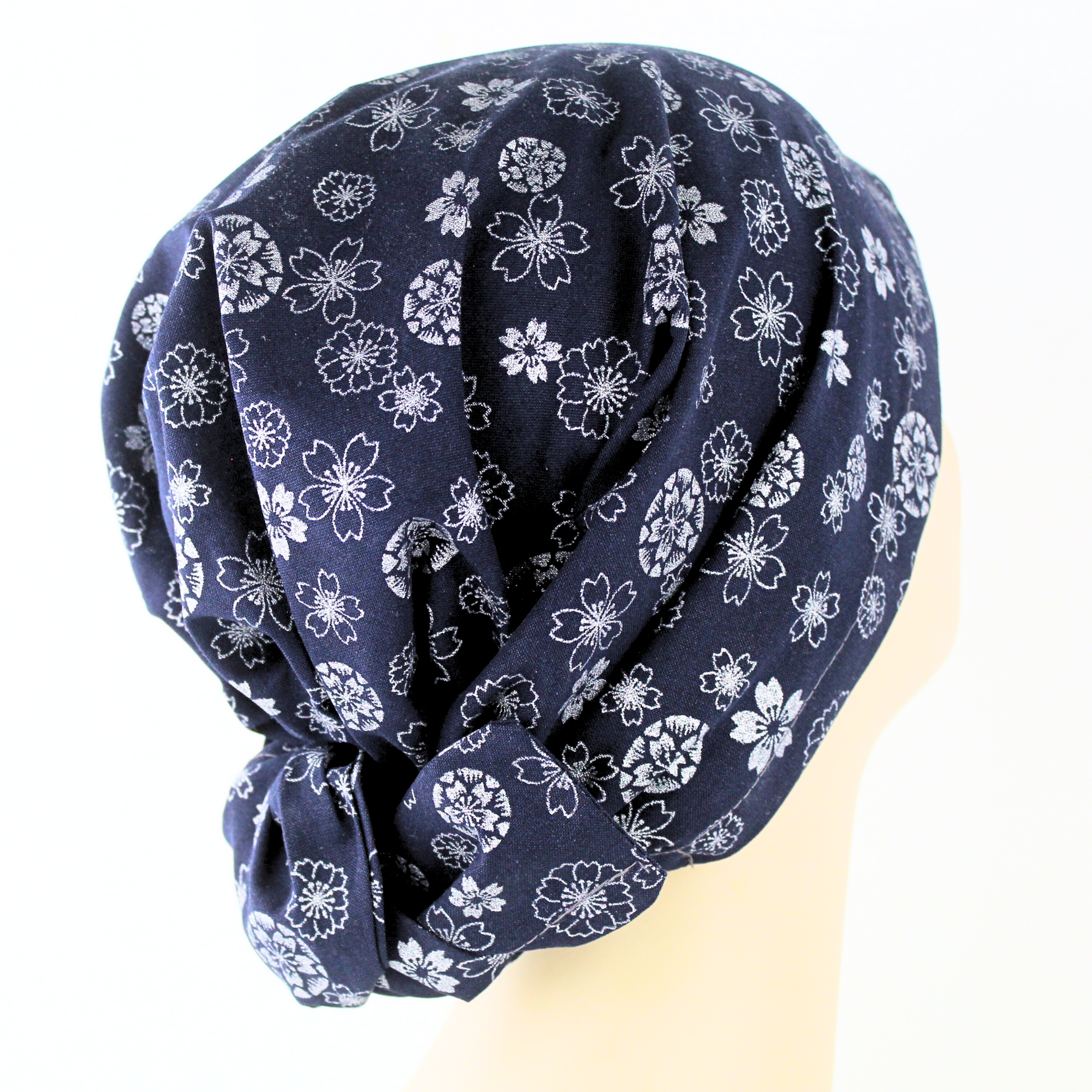 Silver Sakura Japanese Hair Wrap
