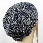 Indigo Patchwork Japanese Hair Wrap