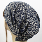 Indigo Patchwork Japanese Hair Wrap