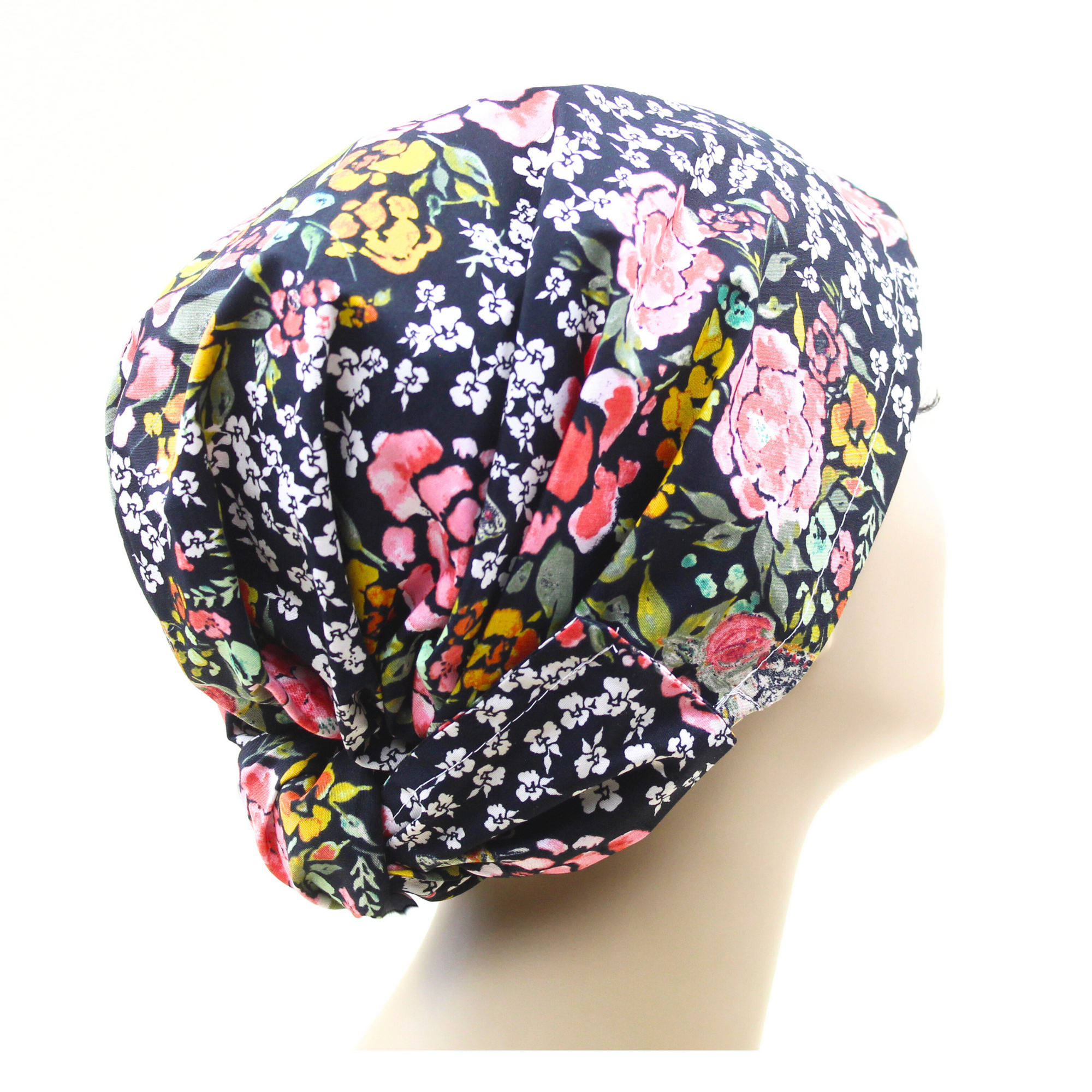 Midnight Garden Floral Head-Cover