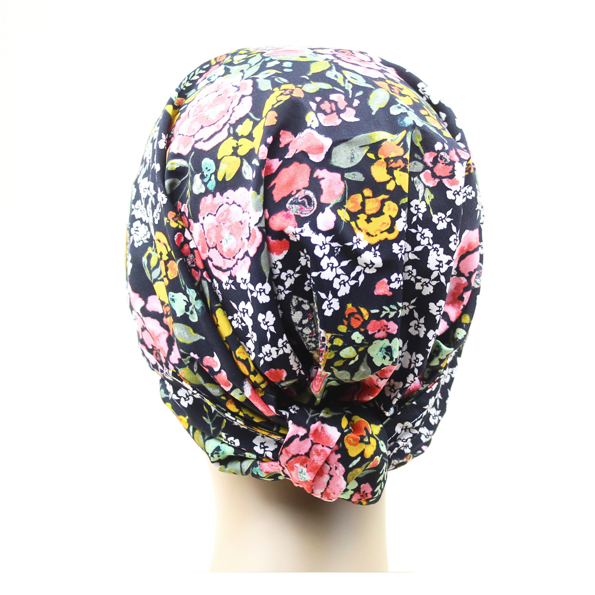 Midnight Garden Floral Head-Cover