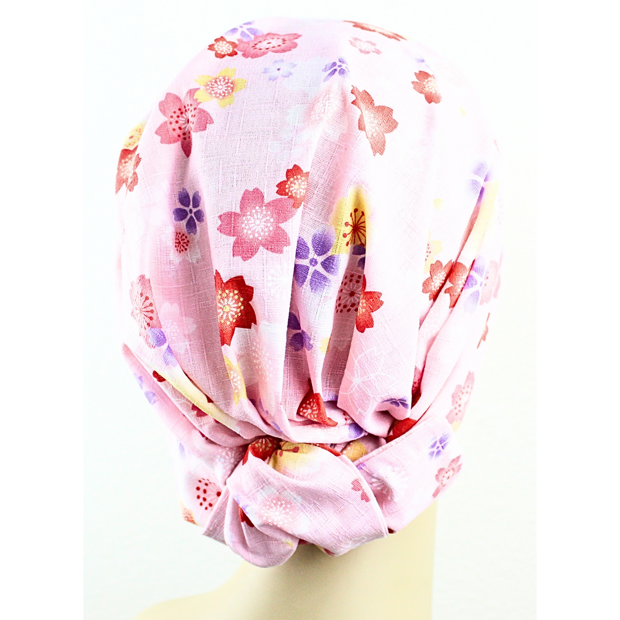 Pink Sakura Blossom Japanese Textile Hair Wrap
