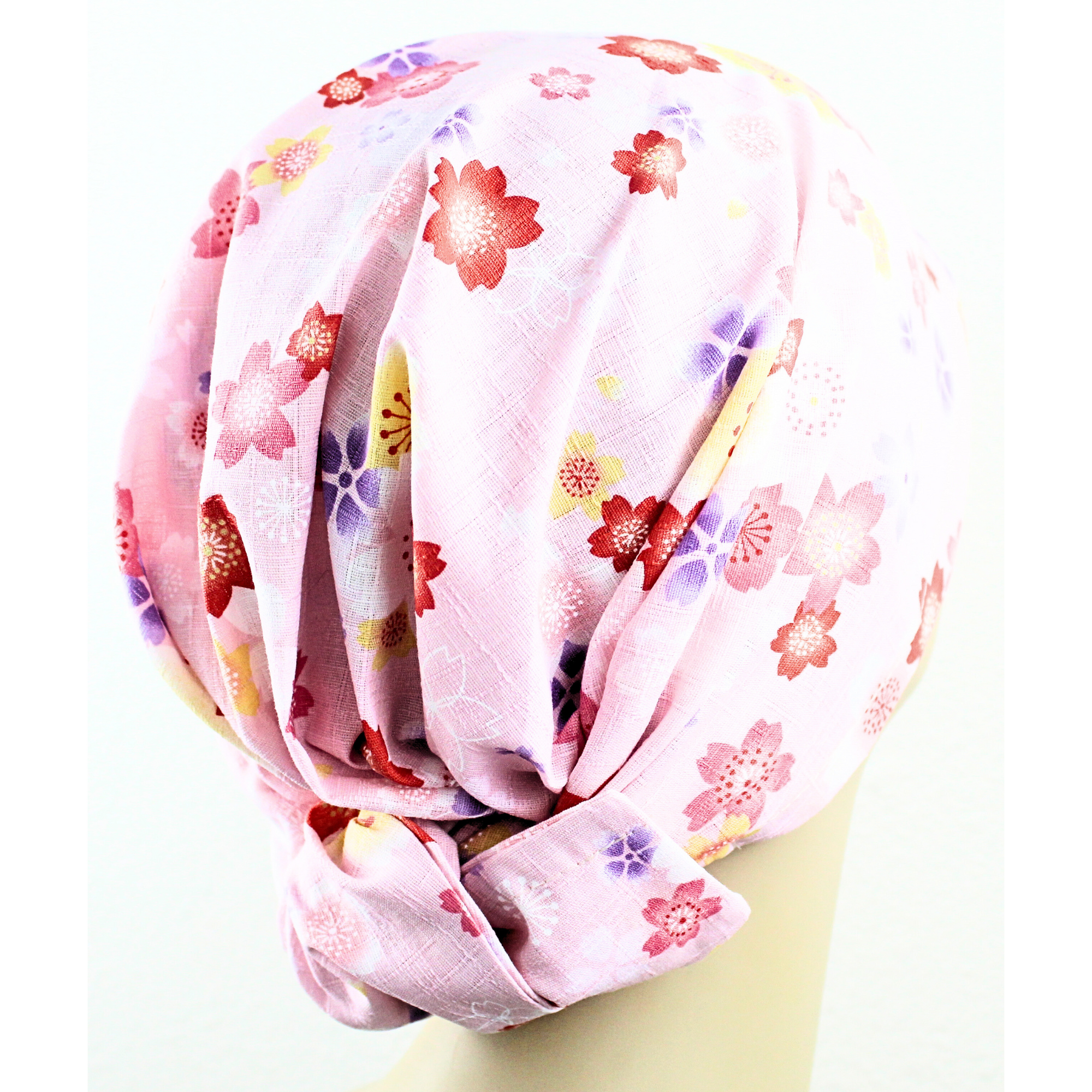 Pink Sakura Blossom Japanese Textile Hair Wrap