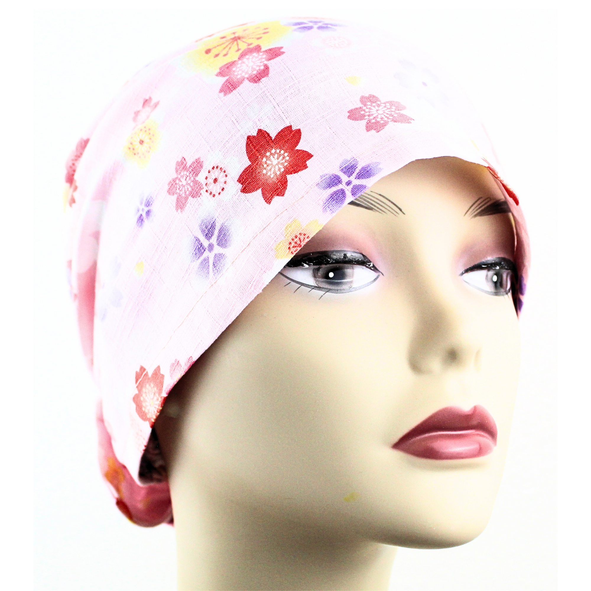 Pink Sakura Blossom Japanese Textile Hair Wrap