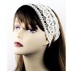 Ivory Crocheted Lace Headband