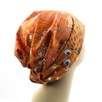 Pumpkin Spice Floral Hair Wrap