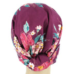 Burgundy Floral Hair Wrap