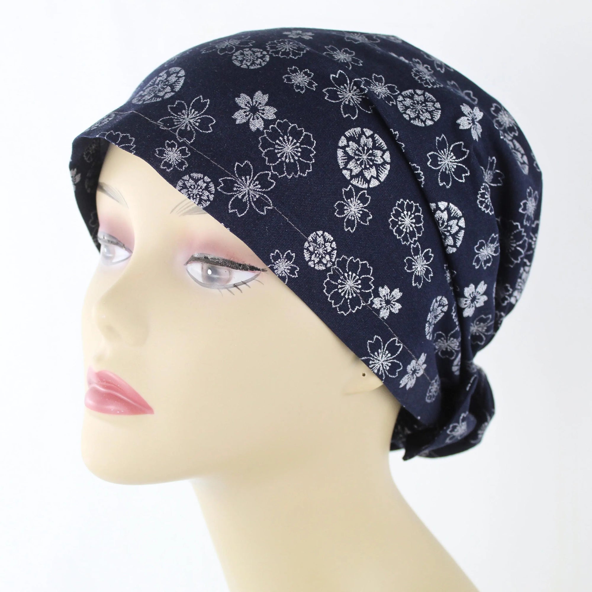 Silver Sakura Japanese Hair Wrap